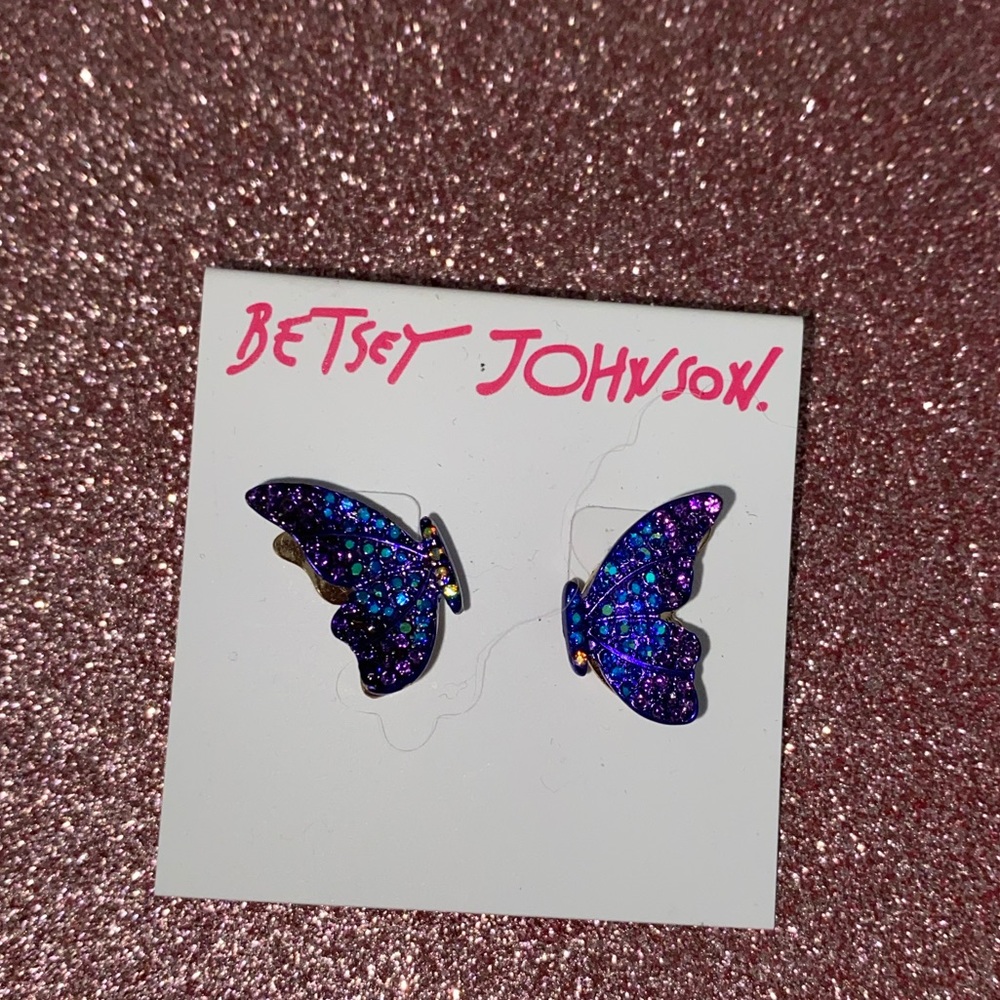 Betsy Johnson butterfly earrings